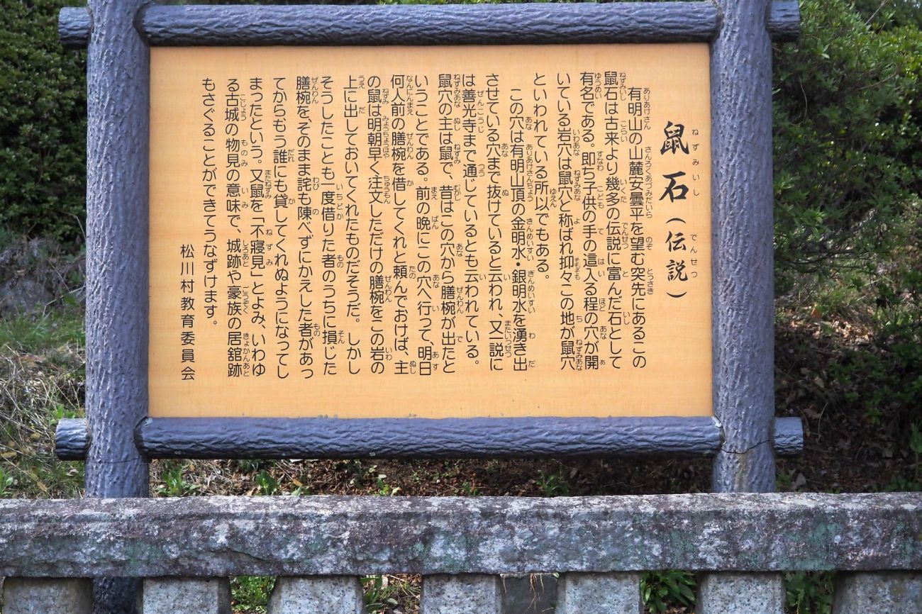 鼠石の一本桜｜松川村