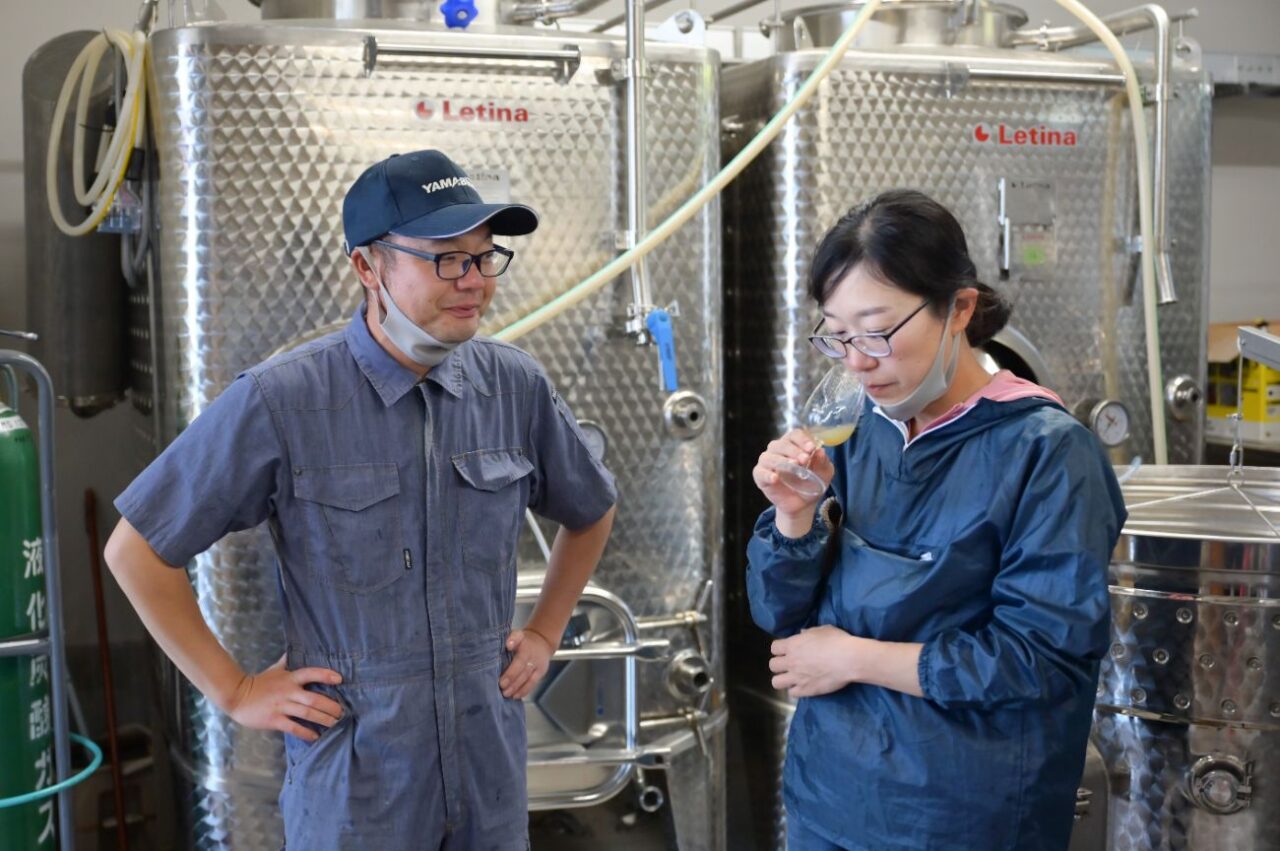 ドメーヌヒロキさんでワインの仕込み｜池田町